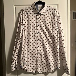 A Fish Named Fred Dress Shirt (Rubrik Cube Print) XL